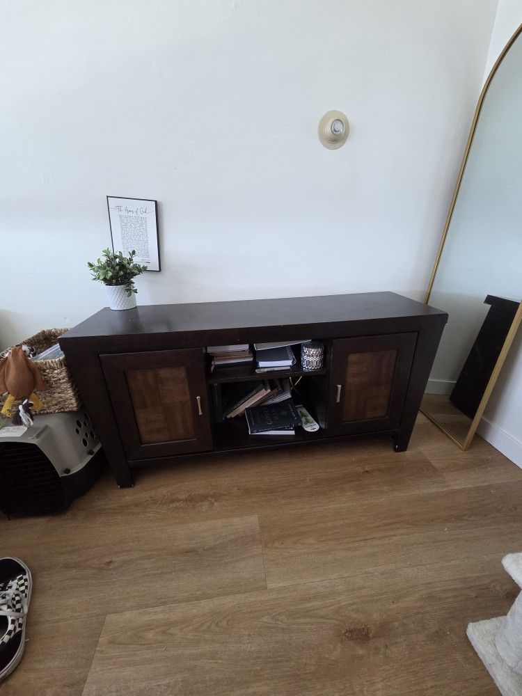 Brown TV stand