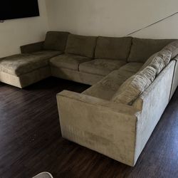 Sectional Suede Couch