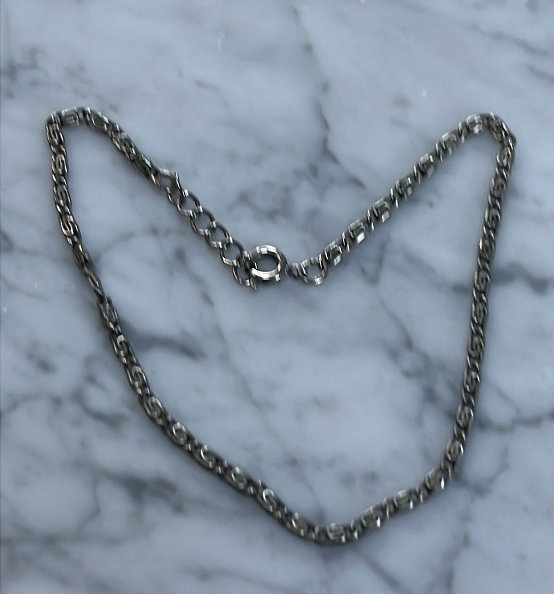 Vintage silver chain anklet bracelet