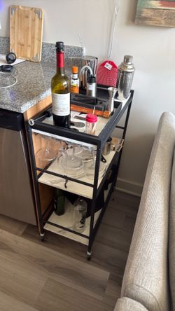 White Marble Bar Cart