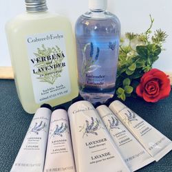 Crabtree & Evelyn Bath Gel / Bubble Bath and Hand Therapy Bundle - Lavender