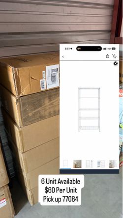 Honey-Can-Do 5-Tier Adjustable Steel Storage Shelf – Heavy Duty – Brand New