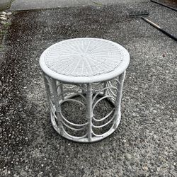 Wicker Decorative Side Accent Table ~18" height nightstand