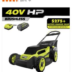 RYOBI 40V HP Brushless 20 in. Cordless Battery Walk Behind Push Mower with 6.0 Ah Battery and Charger