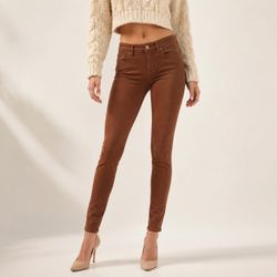 GUESS 1981 Power Ultra Skinny Jeans 25 Toffee Brown Low Rise USA Y2K Stretch