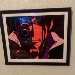 Cowboy Bebop Spike Spiegel Custom Art Piece On Frame