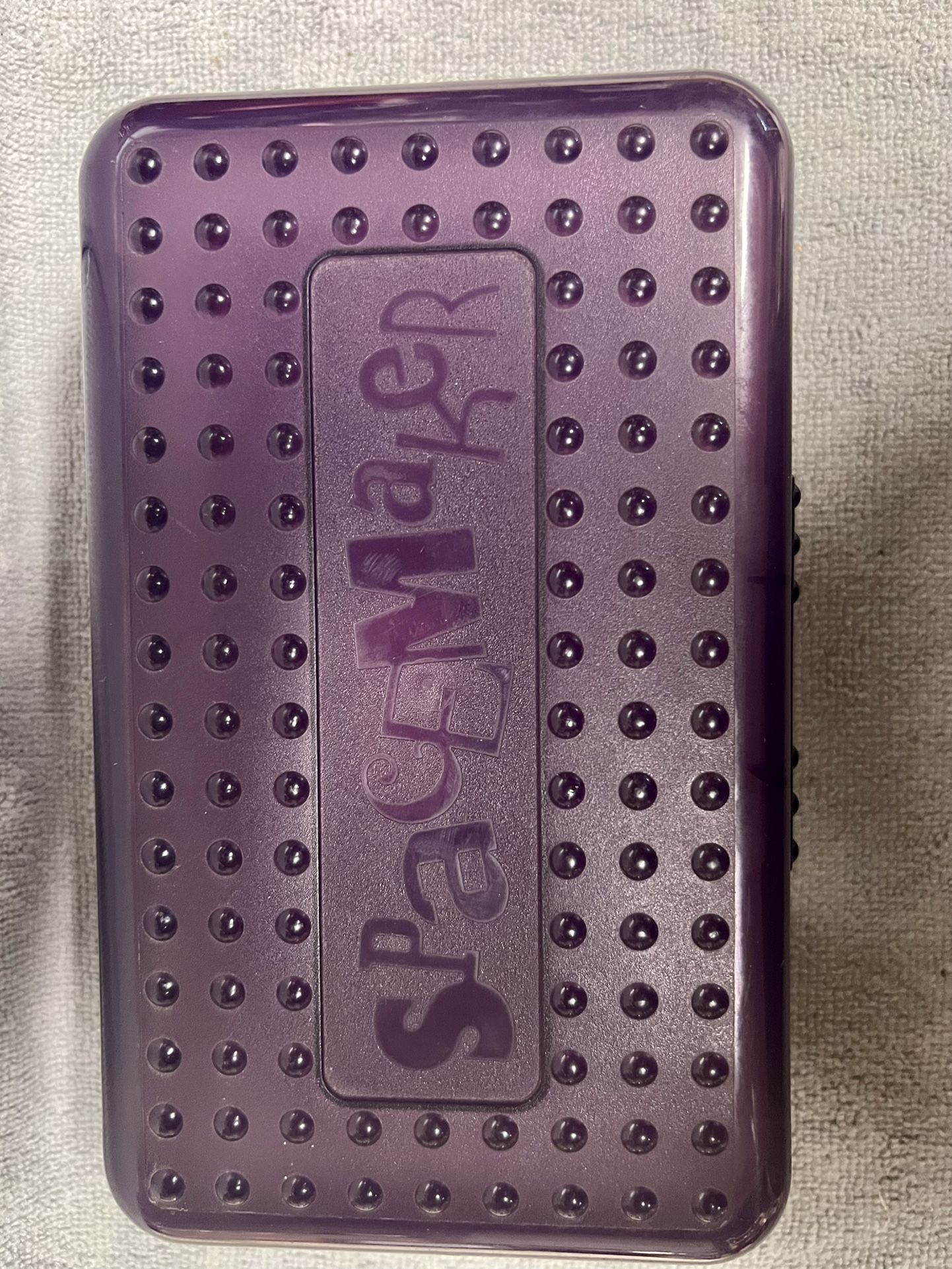 SpaceMaker Pencil Box Case Purple Frosted Bottom Vintage 90s