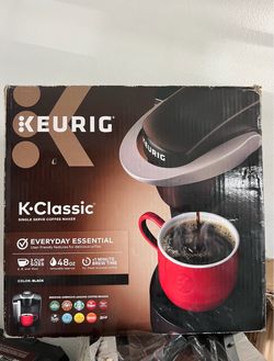 Keurig K-Classic Single Serve K-Cup Pod Coffee Maker, with 3 Brew Sizes, 48oz Removable Reservoir, Black