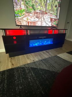70inch LED T.V Stand With Fireplace