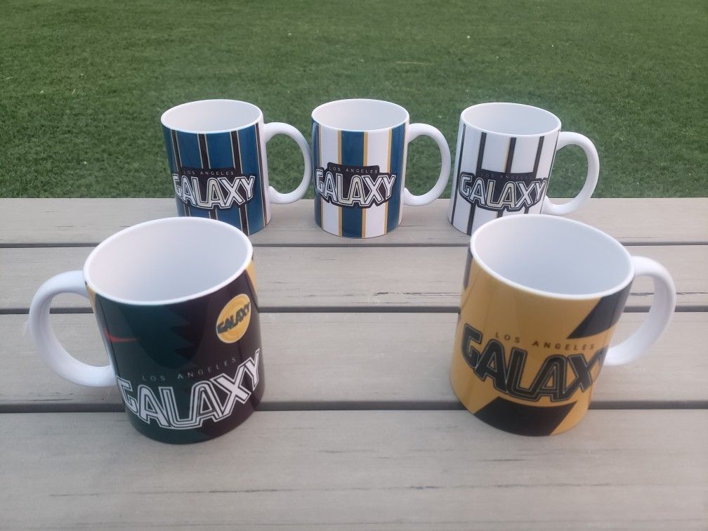 LA Galaxy Mugs Retro Throwback Los Angeles mauricio Cienfuegos cobi Jones Carlos ruiz