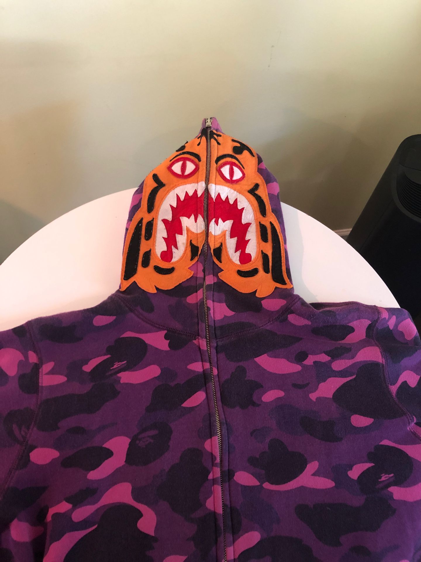 Bape Purple Tiger Camo Hoodie Size XL
