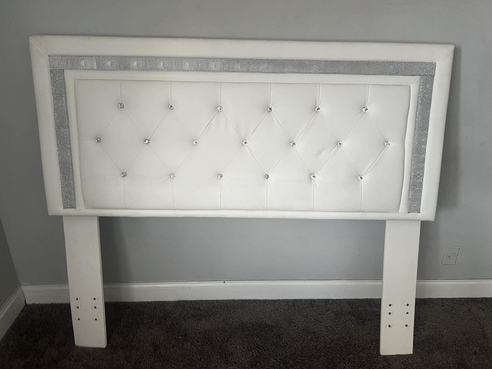 Queen Leather Bling Headboard