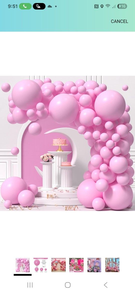 Balloon Arch Kit Color Pink