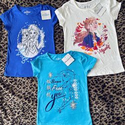 (Brand New) Girls Frozen Shirts Size M 7-8