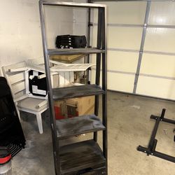 Black wood shelf