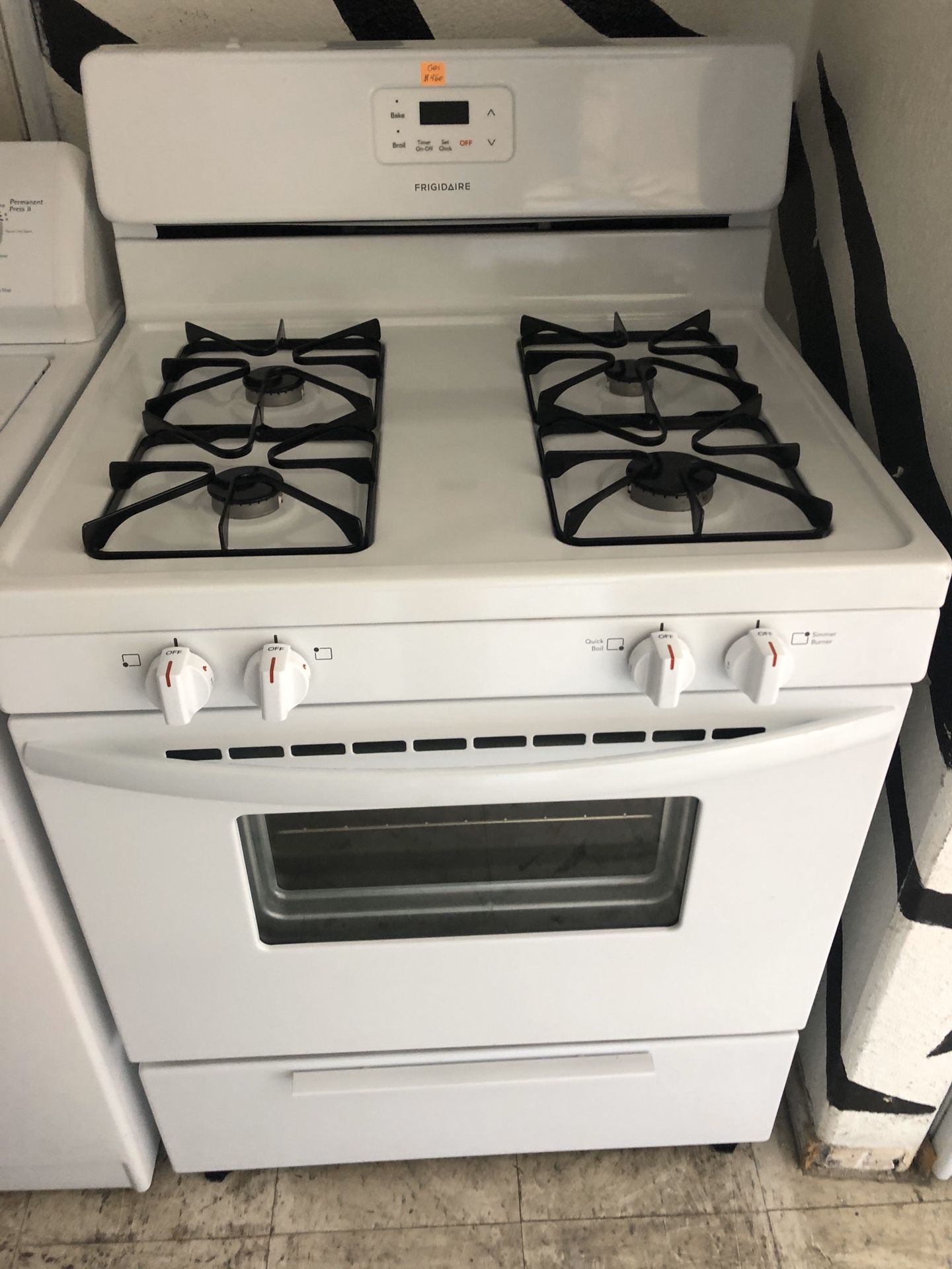 Open box white gas stove