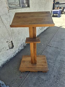 Solid hardwood podium