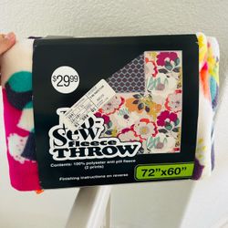 No-Sew Fleece Throw Kit 72x60