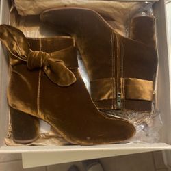 madewell velvet boots nib size 7.5