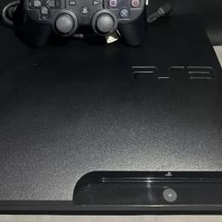 
Sony PlayStation 3 PS3 Slim  W Controller & Cords Tested Working.