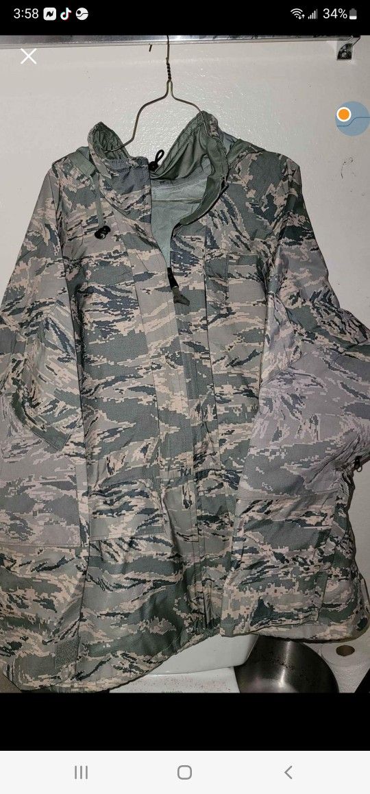 Military Tiger Stripe Parka Gore Tex Purpose Camouflage coat jacket X Large Regular Xl
