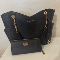 Black Mk purse and wallet