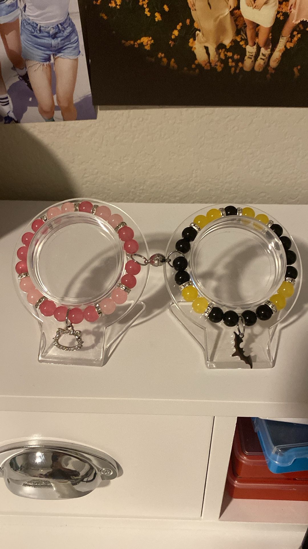 Hello Kitty X Spider-Man Matching Magnetic Heart Bracelets