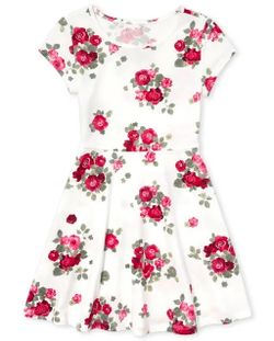 Used! The Children's Place Girls Print Skater Dress10/12