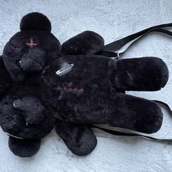 Hot Topic Black Double-Headed Teddy Bear Plush Backpack Gothic /Grunge IUC 17'