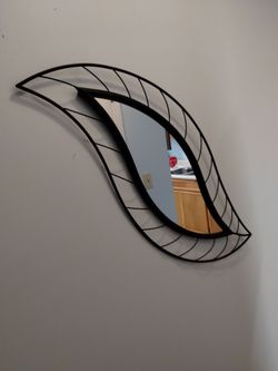 Decorative Wall Mirror with Black Metal Frame