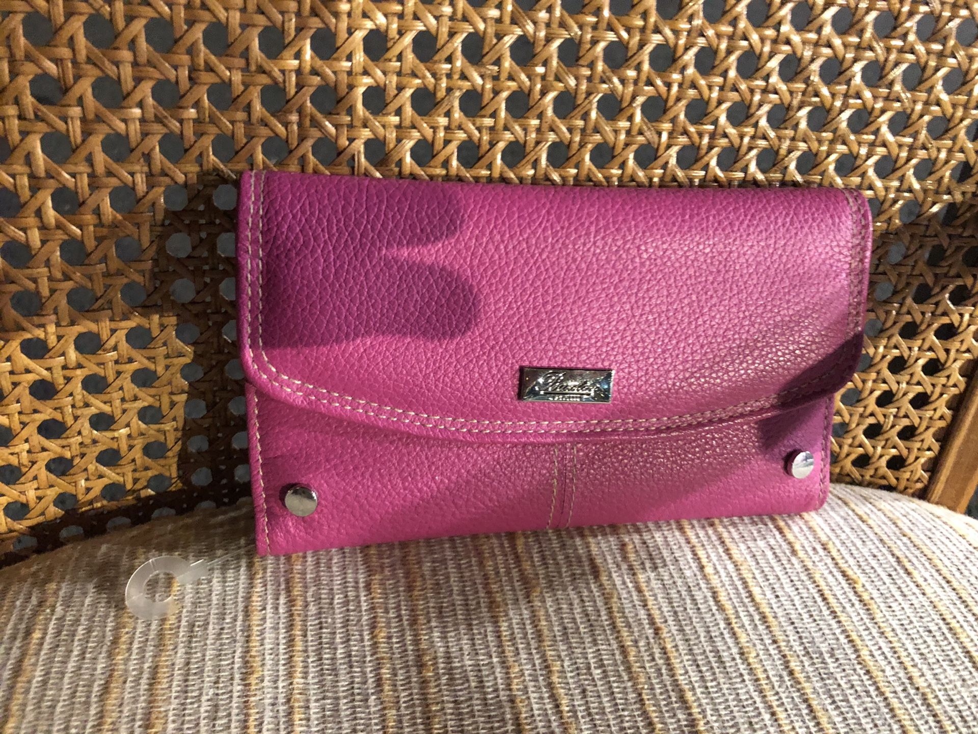 Wallet pink leather