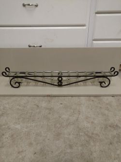 glass & wrought iron candleholder $ 20 obo
