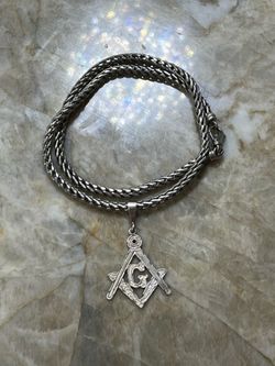 925 Sterling Silver Chain and Pendant 22 Inches Long