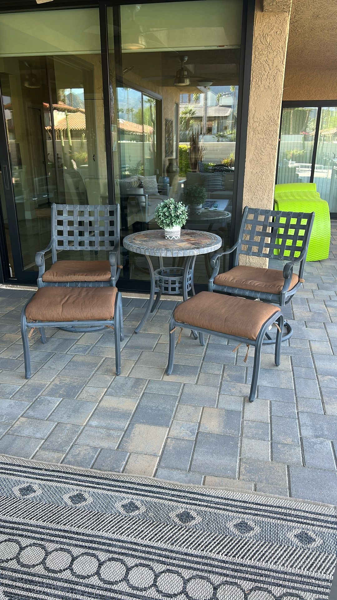 Table, Chairs & Ottomans