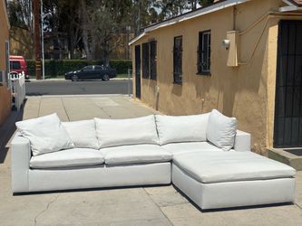 West Elm White Harmony Modular 3-Piece Ottoman Sectional - 🚚 Available
