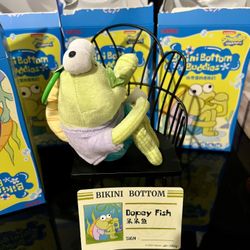 POP MART Bikini Bottom Buddies Series Plush Pendant Dopey Fish