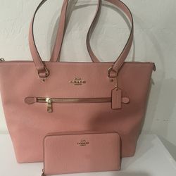 Pink Coach Purse & Wallet