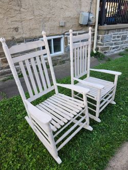 Wood Porch Rocking Chairs Set of 2