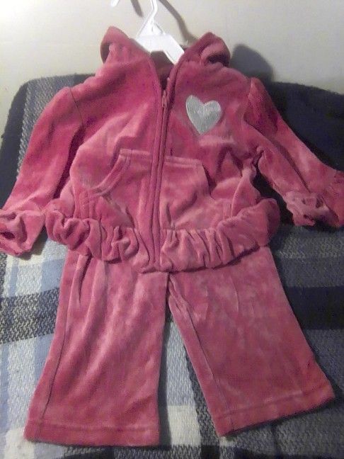 Pink Baby sweat suit (2 Pieces) NoSize 6-9 Months