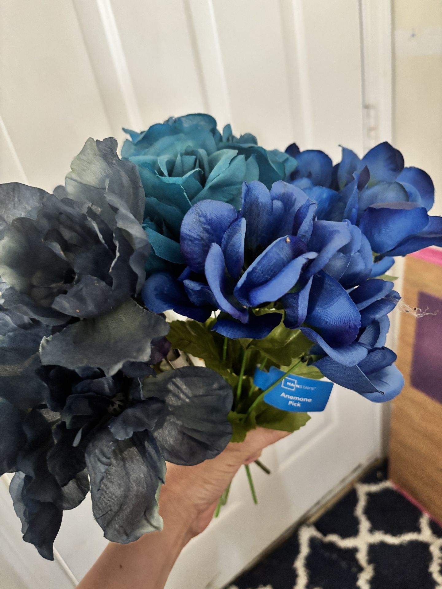 Artificial blue flowers bouquets