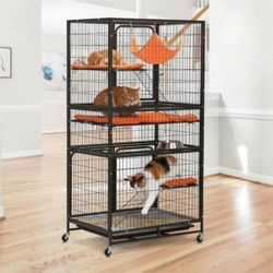 Cat Catio,NEW Pefilos 3 Door Iron Pet Cage for All Ferrets and Small Animal, Rabbit Hutch, Guinea Pig Cage , NEW