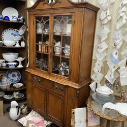 Antique China Hutch W/ Glass Doors