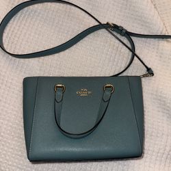 Teal Authentic Coach Crossbody Purse