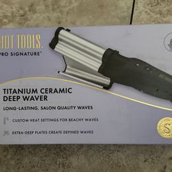 New Hot Tools Pro Signature Titanium Ceramic Deep Waver