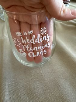 Wedding Planning Stemless Wine Glass