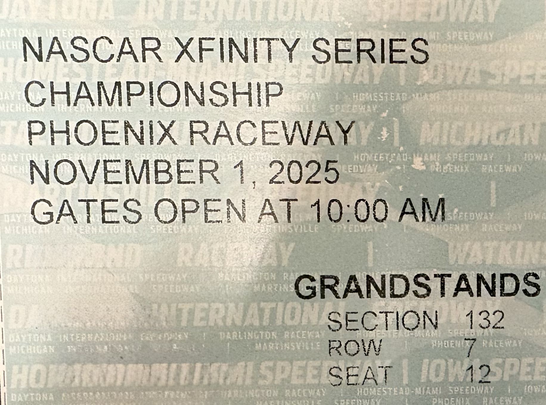 NASCAR XFINITY SERIES CHAMPIONSHIP