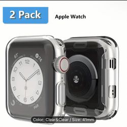 (2) Apple Watch 7 41 mm Clear Covers 
