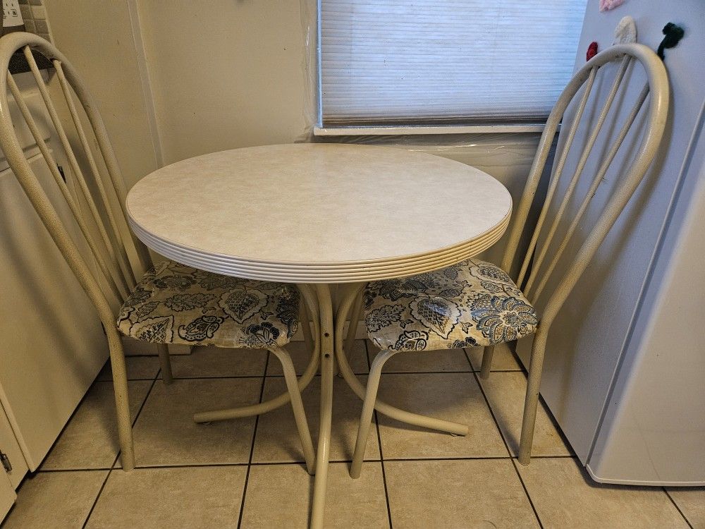 Kitchen Table With Two (2) Chairs