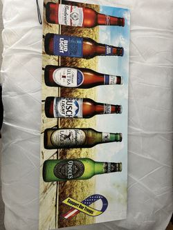Cardboard Beer Advertisement 