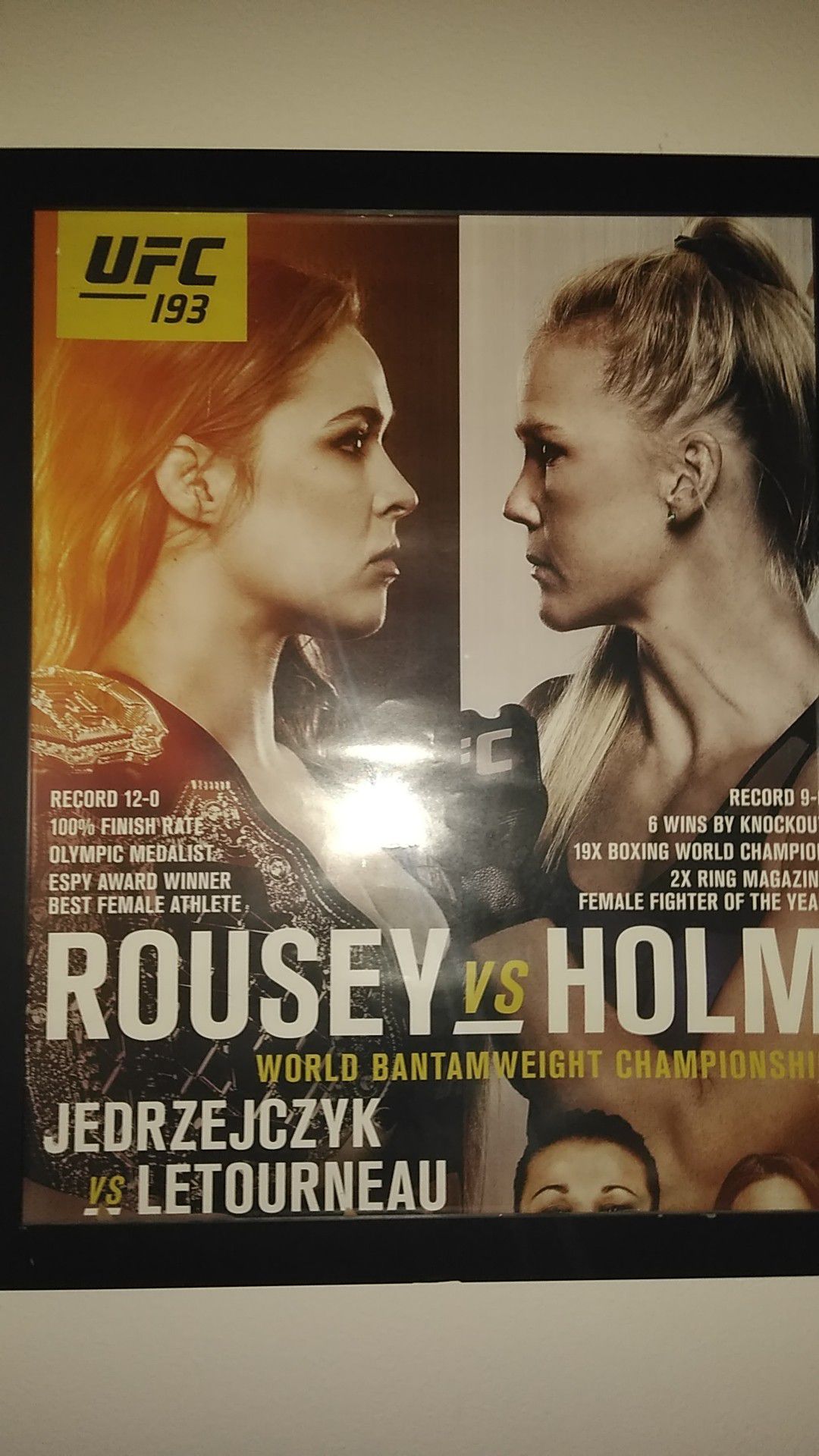 Rousey vs Holmes UFC